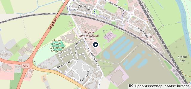 Map showing the location of Auto Services York