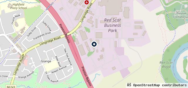 Map showing the location of Hough Green Garage Ltd Preston
