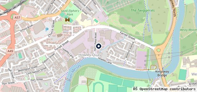 Map showing the location of VMS Vehicle Hire UK | Warrington