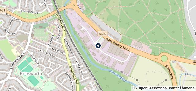 Map showing the location of Treeton Auto Services