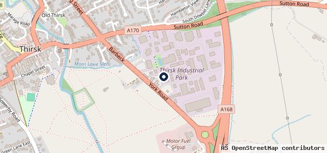 Map showing the location of Thirsk Autocentre