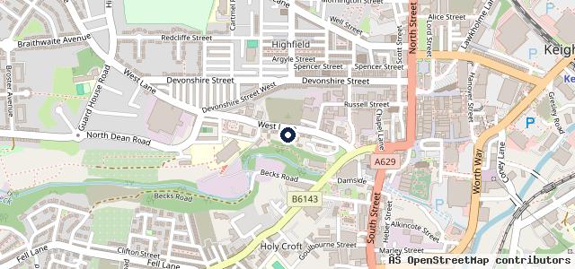 Map showing the location of Mick Crowley's Body Shop