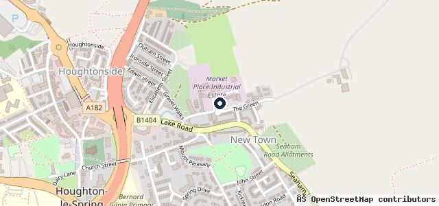 Map showing the location of Houghton Body Shop