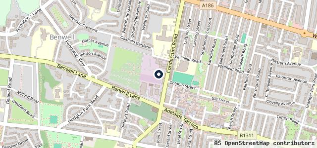 Map showing the location of Fast Track Garage
