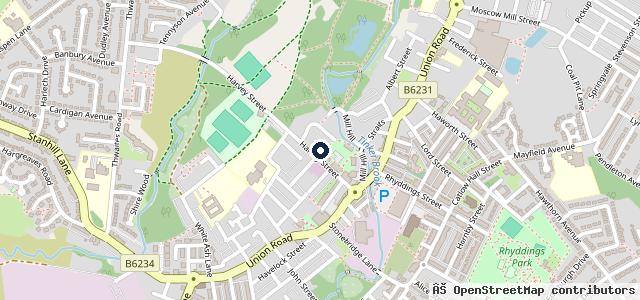 Map showing the location of Star Garage & Tyre Centre