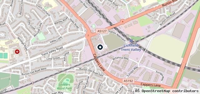 Map showing the location of Fix Auto Lichfield