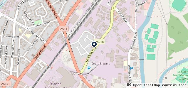 Map showing the location of P T Motors