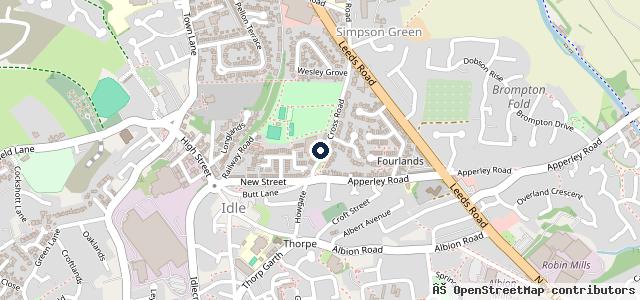 Map showing the location of E G S Motors