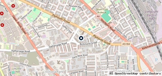 Map showing the location of Car Repair Manchester