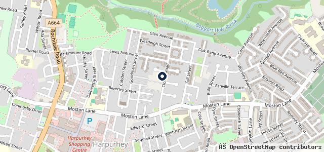 Map showing the location of Bromley Garage Moston