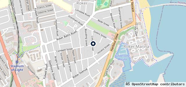 Map showing the location of Vertu BMW Sunderland