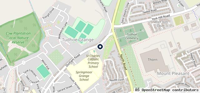 Map showing the location of Lane Ends