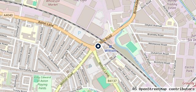 Map showing the location of B&R Hand Car Wash ltd