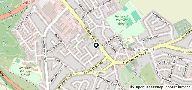 Map showing the location of Express Hand Car Wash Handsworth