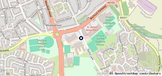 Map showing the location of Jct 600 Audi Sheffield