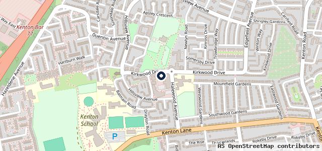 Map showing the location of Kenton M O T Services