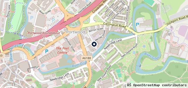 Map showing the location of Mersey Street Garage