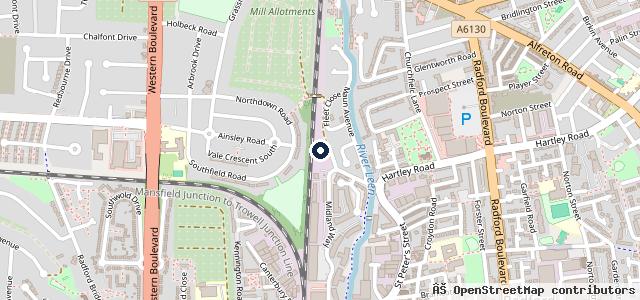 Map showing the location of Nottingham Independent Service Centre - Car Repair & Servicing
