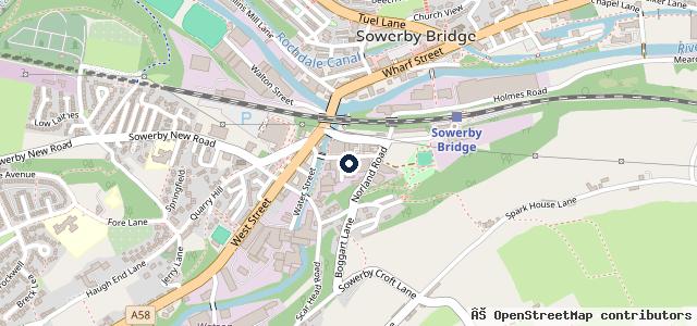 Map showing the location of Bridgend Garage