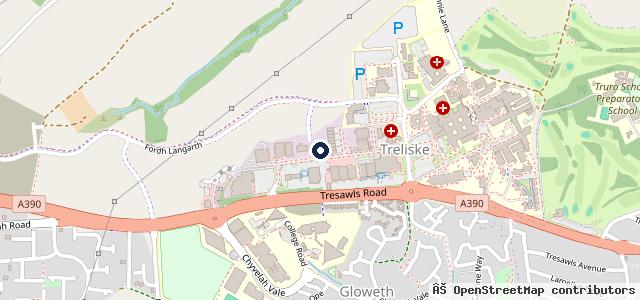 Map showing the location of Truro Mot Test Centre Limited