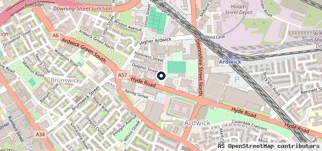 Map showing the location of Manchester Diagnostic Service And MOT