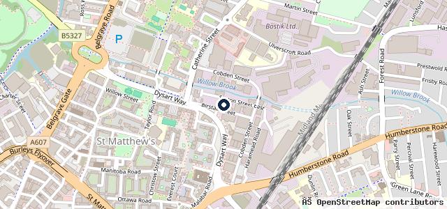 Map showing the location of Tyre Souls | Leicester