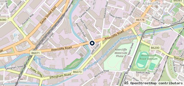 Map showing the location of Attercliffe Tyres Ltd