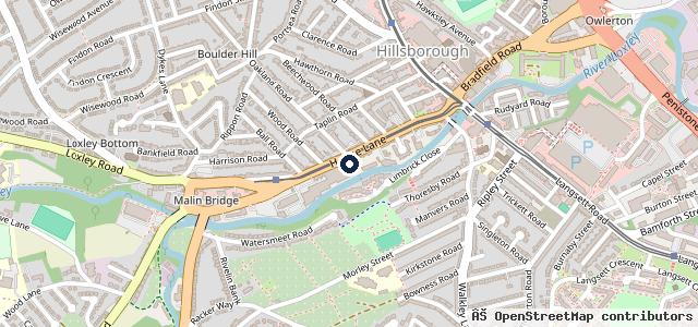 Map showing the location of Bubble Squeak Hand Car Wash
