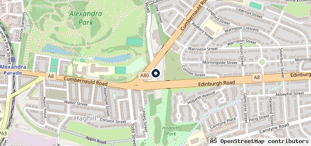 Map showing the location of Evans Halshaw Ford Glasgow