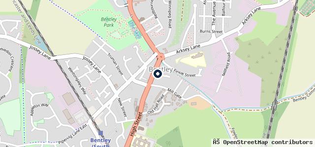 Map showing the location of Taylors High Street Garage