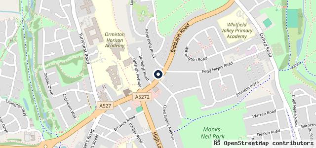 Map showing the location of Chell Auto Repair Services