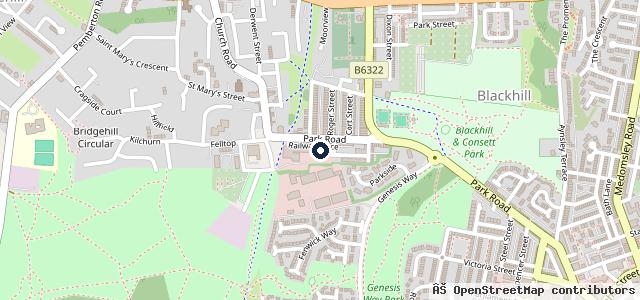Map showing the location of Consett Accident Repair Services