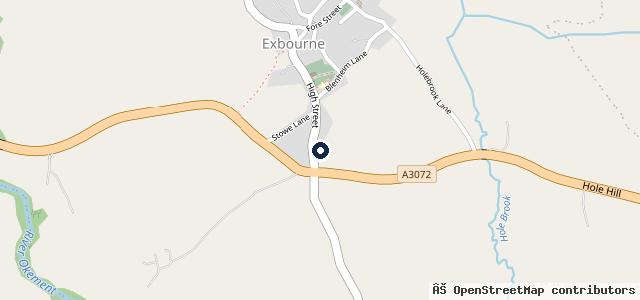 Map showing the location of Exbourne Cross Garage Ltd | Okehampton