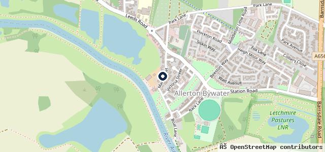 Map showing the location of Allerton Bywater MOT Centre @Laytons