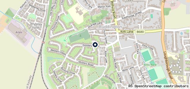 Map showing the location of Bosch Car Service - Keyworth Garage