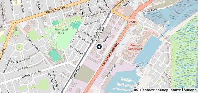 Map showing the location of Fleetwood Car Centre