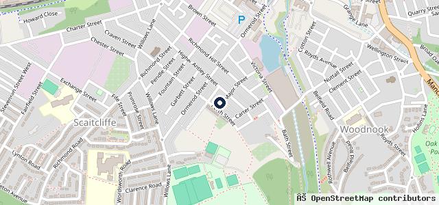 Map showing the location of Major Street Garage