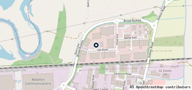 Map showing the location of DLG Auto Services Castle Donington