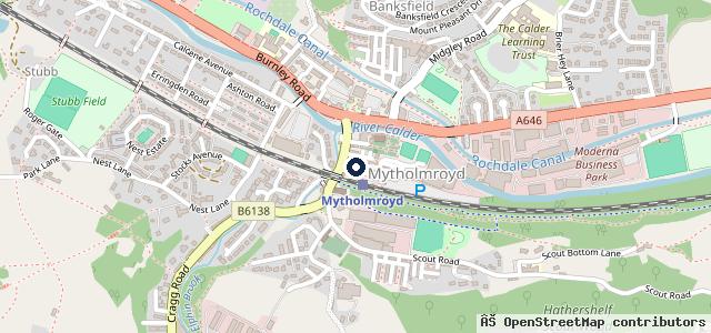 Map showing the location of Halifax MOT and Service Centre