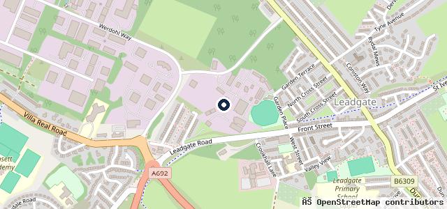 Map showing the location of Consett Car & Commercial