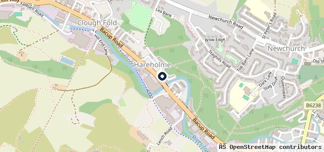 Map showing the location of Rossendale Exhaust Centre