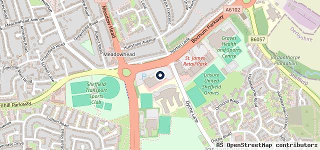 Map showing the location of JCT600 Volkswagen Sheffield