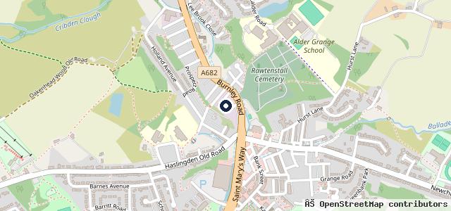 Map showing the location of Holmefield Garage Mot And Repairs