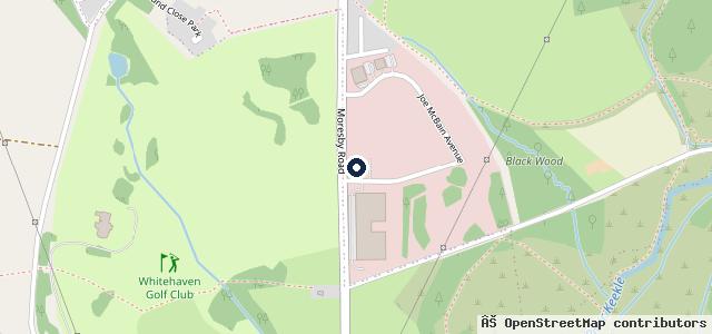 Map showing the location of Whitehaven Accident Repair
