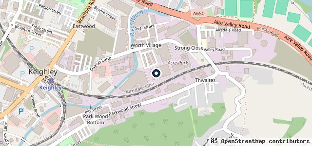 Map showing the location of T/A Keighley Ford