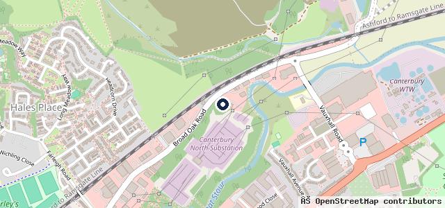 Map showing the location of Canterbury Volkswagen