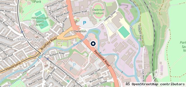 Map showing the location of Evans Halshaw