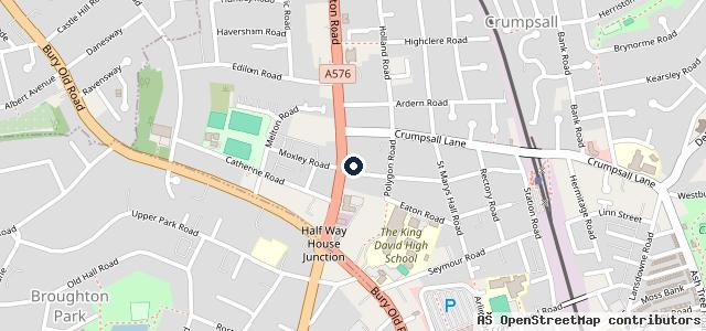 Map showing the location of Crumpsall Tyres 24 Hour Call Out