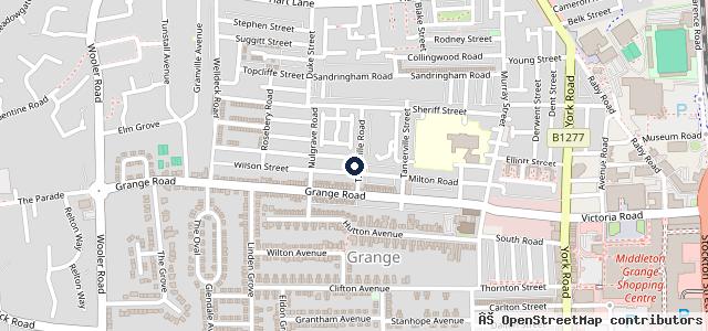 Map showing the location of Thornville Garage