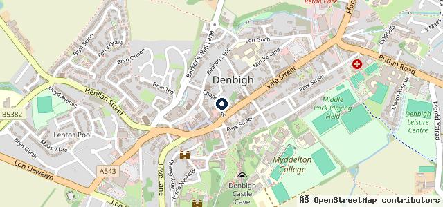 Map showing the location of Chapel Garage
